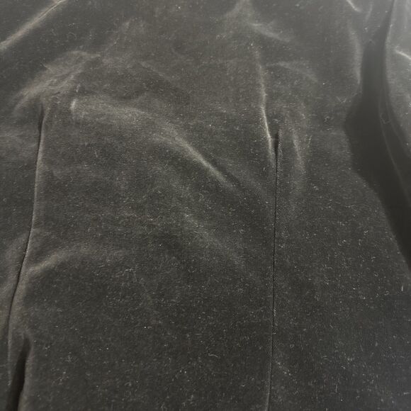 Vintage The Traveler by Connie Black Velvet Blazer Jacket Medium Lagenlook - Picture 6 of 9